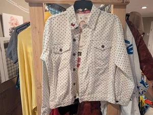 Giacca Disney donna grande Minnie Mouse a pois denim paillettes ricamate usata in ottime condizioni - Foto 1 di 6