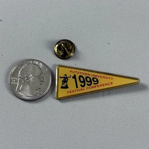 Kutztown University 1999 Festival Conference Pennant Flag Pin Pinback #55129 - Picture 1 of 2