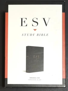 E S V Study Bible Personal Size Black Pre-Owned Good Condition Crossway CLEAN - Picture 1 of 13
