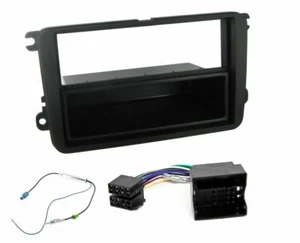 SINGLE DIN RADIO STEREO FACIA FASCIA PANEL SURROND FITTING KIT FOR VW SKODA SEAT - Picture 1 of 2