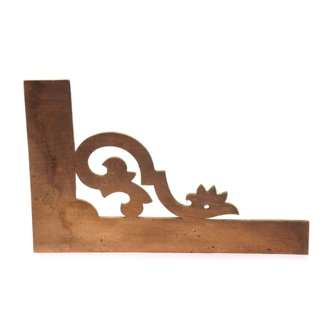 Antique Wood Pattern Form Model Applique Floral Leave Ornament Wall Door Corner Cover