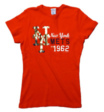 NY Mets Womans T-Shirt Medium MLB Baseball Licensed Orange Campus Lifestyle