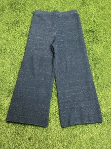 Free People Beach Knit Pants Women Small Blue Cozy Elastic Waist Boho - Picture 1 of 11