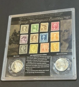 1982 S and D George Washington Silver Half Dollar Proof Collection with Stamps!! - Picture 1 of 7