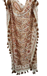 Neu Spartina 449 rosa Haus quadratischer Schal Paisley Blumenmuster Leinen Rayon Mischung - Bild 1 von 8