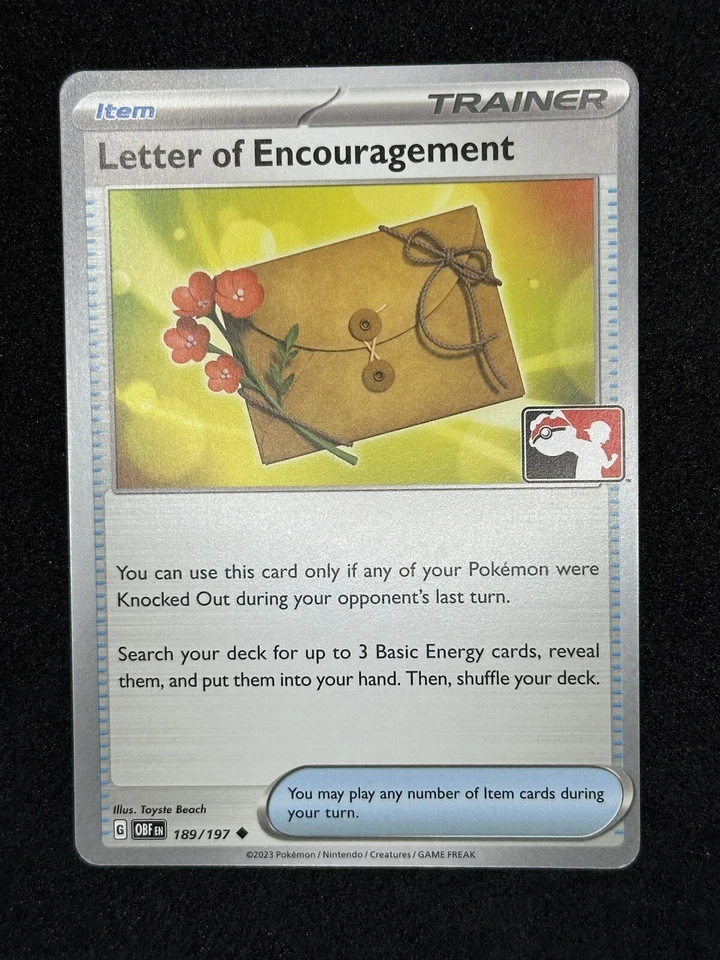 Letter of Encouragement Play! Pokemon Prize Pack Series 4 Non-Holo Stamp Promo - Image 1 of 1