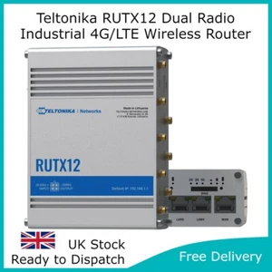 Teltonika RUTX12 Dual Radio 4G LTE Cat 6 Industrial Wireless Router Unlocked