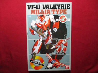 VF-1J Valkyrie Millia Macross Variable Bandai 1/72 Model Kit Vintage Robotech - Image 1 of 4