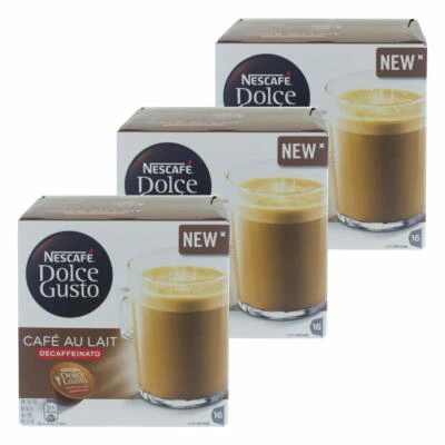 Nescafé DOLCE GUSTO Cafe au Lait Decaffeinato Entkoffeinierter Kaffee 48 KAPSELN - Bild 1 von 4