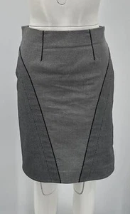 Zac Posen Contrasting Black/White Tweed Paneled Knee-Length Skirt sz 6 - Picture 1 of 4