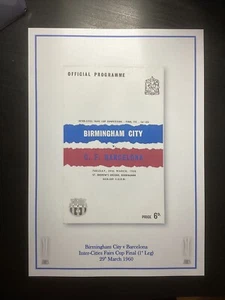 1959-60 Birmingham City v Barcelona Fairs Cup Final 1st Leg Programme PRINT - Picture 1 of 1