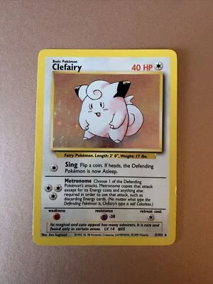 Pokemon Shadowless Holographic Clefairy 5/102 - Image 1 of 4