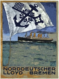 11241. Póster de decoración. Home Wall Room art. Norddeutscher Lloyd Bremen envío - Imagen 1 de 1