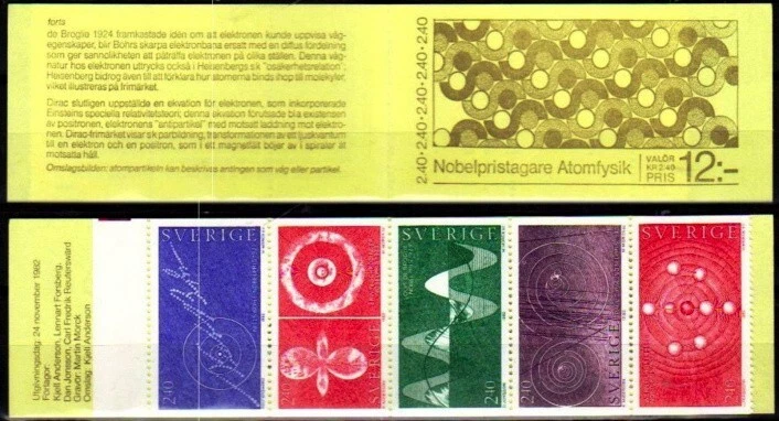 Sweden 1982 Nobel Prize Winners for Physics, Complete Booklet, UNM / MNH - Image 1 of 1