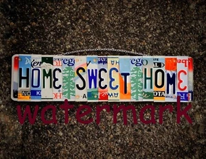 "HOME SWEET HOME " LICENSE PLATE COLLAGE HOME QUOTE PUBLICITY PHOTO - Picture 1 of 1