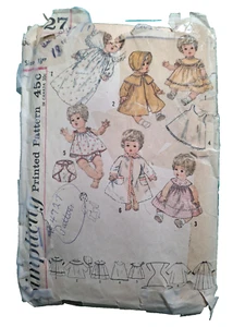 18" Doll Simplicity 4727 Sewing Pattern Dress Coat Betsy Westsy Cut Complete - Picture 1 of 2