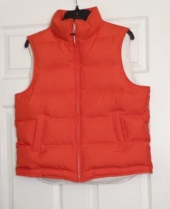 Theory Women's Orange Full Zip Outdoors Gorpcore Down Puffer Vest Size: Large - Picture 1 of 5