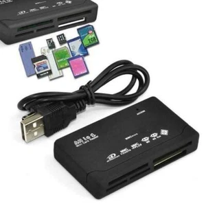 All in One 1 Memory Card Reader-USB External SD SDHC MMC Mini CF XD M2 MS M Y5L0 - Photo 1/11