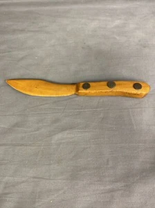 Cuchillo abrecartas vintage tallado a mano de madera - Imagen 1 de 6