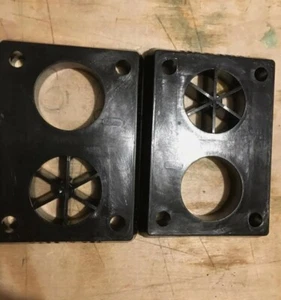 "2 almohadillas elevadoras Spyder de skateboard de colección NOS 3/8"" negras" - Imagen 1 de 1