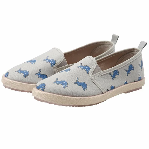 FOCO NFL Women's Detroit Lions Espadrille Canvas Shoe Cover