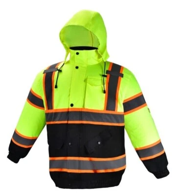 Class 3 Yellow High Visibility Waterproof Bomber Jacket - Image 1 of 4