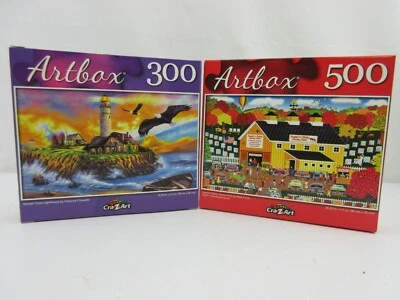 Lot of TWO Artbox Puzzles - 300 and 500 Pieces - 18x11 - Lighthouse Honey Farm - Image 1 of 4
