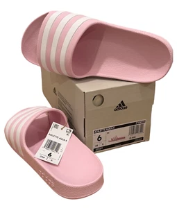 Adidas Adilette Aqua K Girls Pink KIDS Slide Sandals Shoe Size 6 NEW - Picture 1 of 8