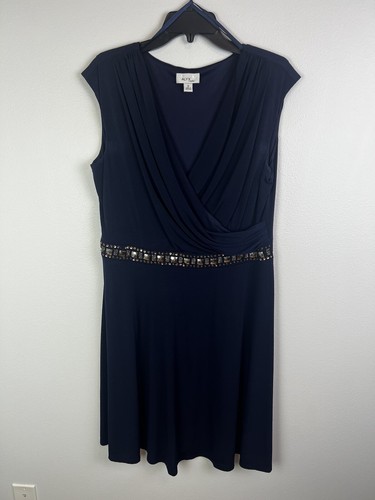 Abito da cocktail elegante blu navy ALYX limitato taglia 16