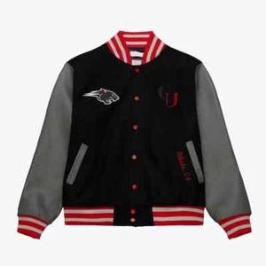 Letterman Clark Atlanta University Panthers Homecoming Black Varsity Jacket - Picture 1 of 4