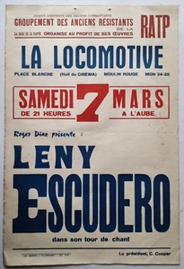 affiche ancienne - La locomotive Moulin rouge - LENY ESCUDERO - Picture 1 of 1