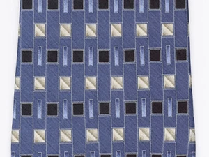 Colours by Alexander Julian Men's Neck Tie Blue Gray Black Dress Suit 100% Silk - Picture 1 of 3