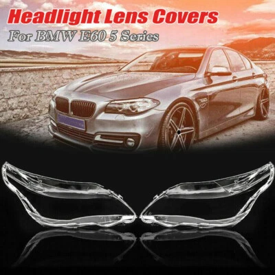 For BMW 5 Series E60 E61 525i 530i 540i Headlight Cover Headlamp Len Repalcement - Image 1 of 4
