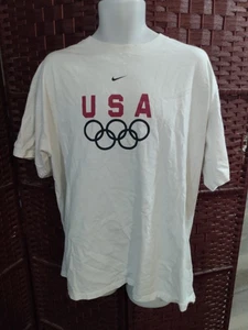 Vintage Nike 2000s USA Olympic T Shirt Center Swoosh Y2K Olympics XL - Bild 1 von 6