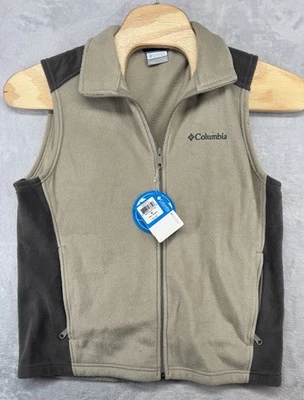 Chaleco polar Columbia Steens Mountain cremallera completa marrón tostado para hombre talla M nuevo con etiquetas Foto 1 de 4