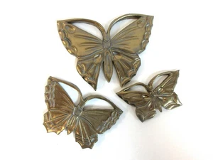 SCHMETTERLING Fliesen, handgefertigte Keramik Mosaik Bastelfliesen, Gold Wanddeko, 3er Set - Bild 1 von 6