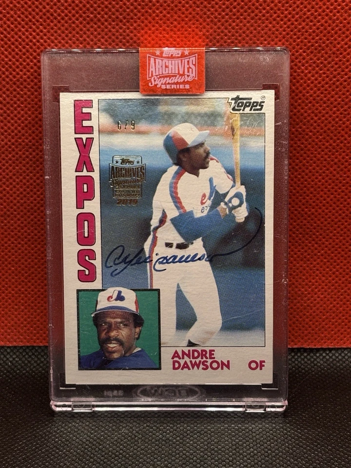 2019 Topps Archives Signature Series Andre Dawson  Auto /09 Expos HOF 1984 Topps - Image 1 of 4