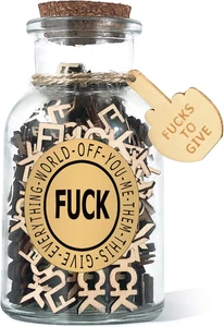 Jar of Fucks Gift 7Oz Fucks to Give Jar Funny Gag Gifts for Friends Birthday - Picture 1 of 10