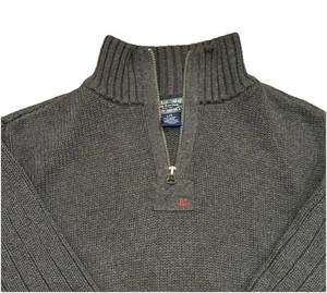 Ralph Lauren Polo Jeans Co. Suéter Para Hombre Talla Grande Gris Cuarto Cremallera - Imagen 1 de 7