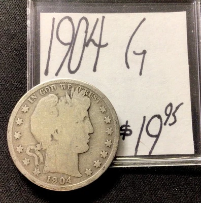 1904 Barber Silver Half Dollar G! ENN Coins - Image 1 of 3