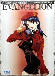 Affiche arcade SEGA Neon Genesis Evangelion, Misato Katsuragi, taille B2 1997 au Royaume-Uni - Photo 1 sur 4