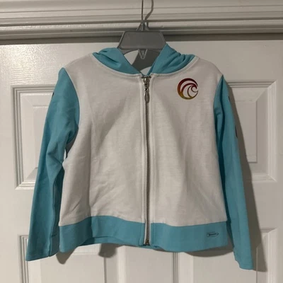 Jaqueta com capuz American Girl Little Girls Joss turquesa nova com etiquetas TAMANHO X-Pequeno (6) - Imagem 1 de 4