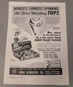 Anuncio impreso Siren King Spinning Top - Revista Playthings 1947 - Juguete Chicago años 40 - Imagen 1 de 15