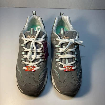 斯凯奇 D'LITES Max 空气冷却女式运动鞋 9 码宽灰色 — 第 1/4 张图片