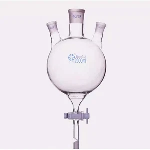 50ml-2000ml Spherical Separating Funnel, Borosilicate Glass,3 Standard Joints - Picture 1 of 6