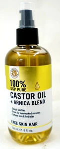 Aceite de ricino puro 100 % USP + mezcla de árnica 8 fl oz cara piel cabello 8 oz ¡NUEVO!! - Imagen 1 de 3