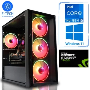 Gaming PC Intel i5 14400F 64GB DDR4 1TB M.2 16GB NVIDIA RTX 5060 Ti Wins 11 RGB - Picture 1 of 10