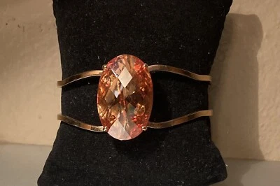 Brazalete Park Lane Naranja Ámbar Color Piedra Corte Brillante - Nuevo - Tono Dorado Foto 1 de 4