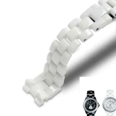 Correa de reloj de cerámica para Chanel J12 16-19 mm correa blanca negra correa de reloj Foto 1 de 4