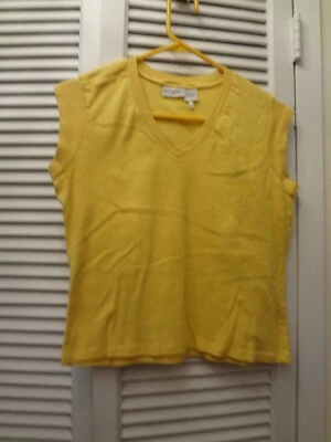 100% ALGODÓN NEWPORT NEWS VERANO AMARILLO CAMISETA MANGA CORTA TALLA XL Foto 1 de 4